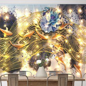 Wall Art Japanese Tapestry Wall Hanging Decor Large Modern Artwork Fabric Home